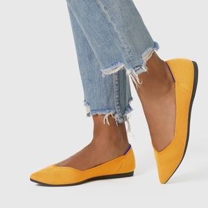Rothy’s “The Point” Ballet Flat in Marigold